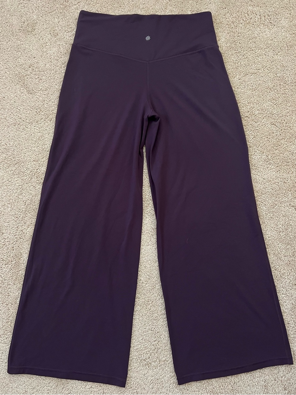 Athleta Women’s XL Elation Wide Leg Pants Plum High Waist Athleisure Comfy - Picture 7 of 7